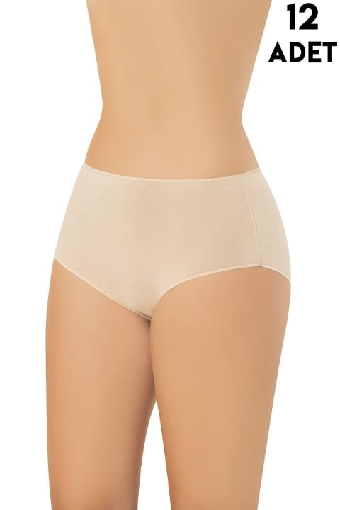 Yüksek Bel Esnek Kadın Külot Kota 5114 - Ten