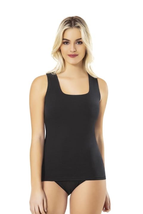 Pamuklu Kare Yaka Kadın Atlet Kota 6014