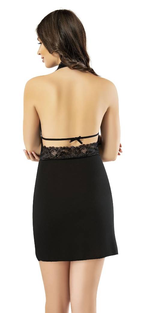 Sırt Dekolteli Dantel Body Mor Kota 6395 - 2