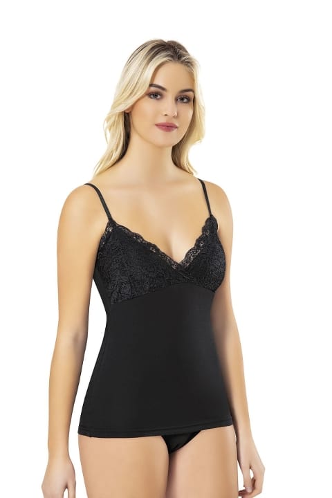 Esnek Pamuklu İnce Askılı Kadın Atlet Kota 6470