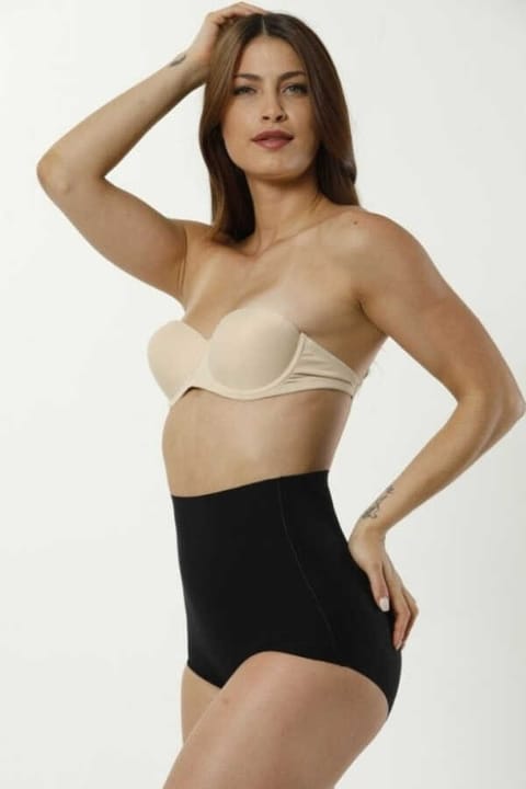 Yüksek Bel Dikişsiz Korse Kadın Slip Form Angel 3003 - Siyah