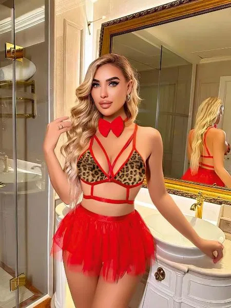 Leopar Tülü Etekli Kostüm Lily Bianca 190