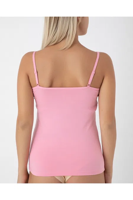 Likralı Dantelli İnce Askılı Kadın Atlet Confeo 801 - Pembe