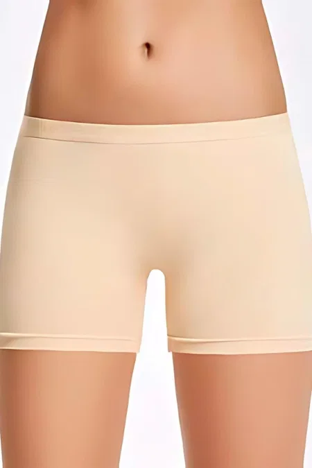 Yüksek Bel Boxer Şort Lycra Modal İlke 2255 - Ten