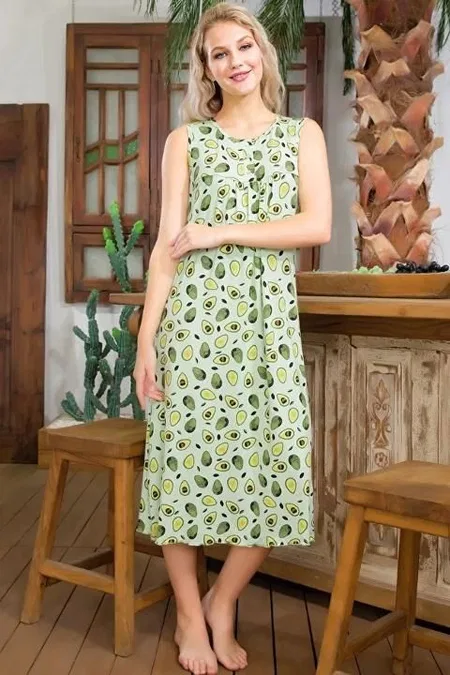 Mango Desenli Sıfır Kol Uzun Elbise Lila Lady 7001