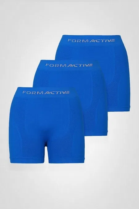 Mikrofiber Elastan Dikişli Erkek Boxer 6lı Set FormActive 4400 - Mavi