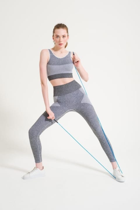 Dikişsiz Melanjlı Kalın Askılı Sporcu Sütyeni FormActive 1710 - Beyaz