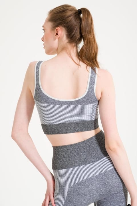 Dikişsiz Melanjlı Kalın Askılı Sporcu Sütyeni FormActive 1710 - Beyaz