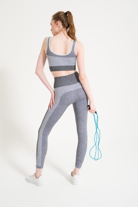 Dikişsiz Melanjlı Kalın Askılı Sporcu Sütyeni FormActive 1710 - Beyaz