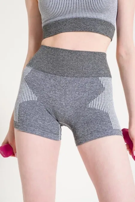 Dikişsiz Yüksek Bel Toparlayıcı Spor Şort FormActive 1725