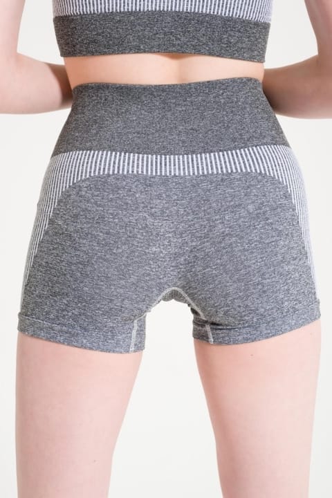 Dikişsiz Yüksek Bel Toparlayıcı Spor Şort FormActive 1725 - Beyaz