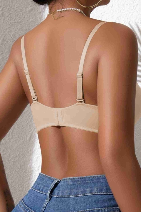 Dikişsiz Balensiz Hafif Destekli Parlak Lazer Kesim Görünmez Sütyen Merry See MSB7758 TEN - Ten