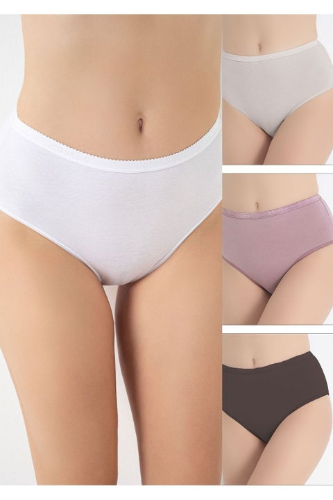 Pamuklu Yüksek Bel Midi Bato Kadın Külot Confeo 804-511