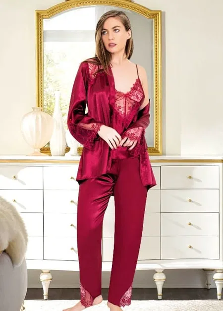 Dantelli Pijama Takımı Kadın Miss Laris 5045