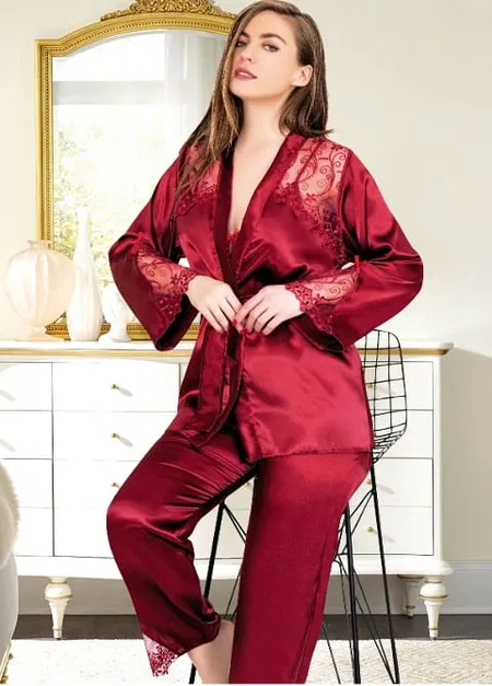 Dantelli Pijama Takımı Kadın Miss Laris 5045 - 2