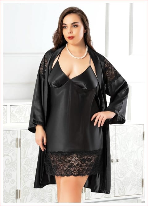 Saten Kadın İkili Takım Somon Miss Laris 6001