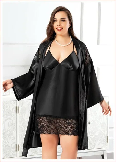 Saten Kadın İkili Takım Somon Miss Laris 6001 - 2