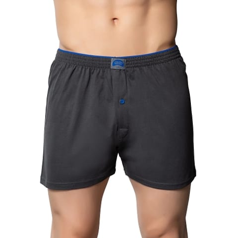 Pamuklu Antrasit Havlu Bel Erkek Boxer Gümüş 4020 - 2