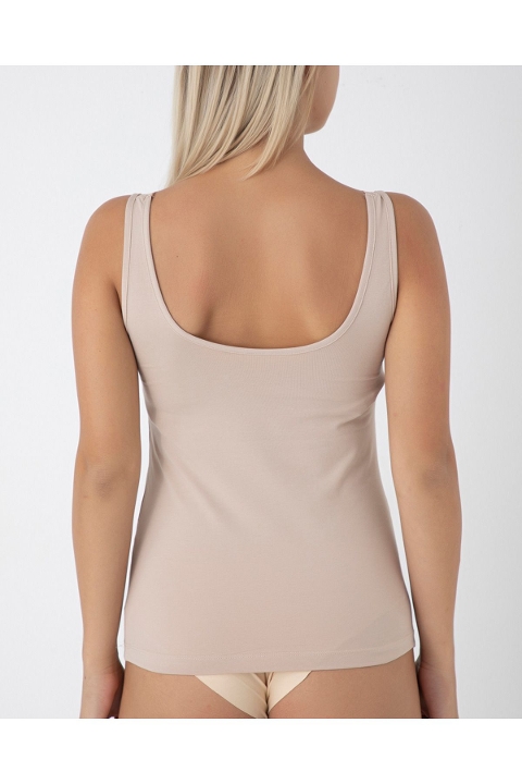 Pamuklu Kalın Askılı Kadın Atlet Confeo 801 - Ten