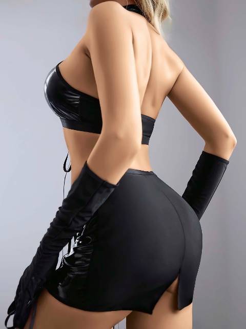 Lily Bianca Parlak Lame İp Örgülü Fantezi Gecelik Elbise Lily Bianca 204 - Görsel 2