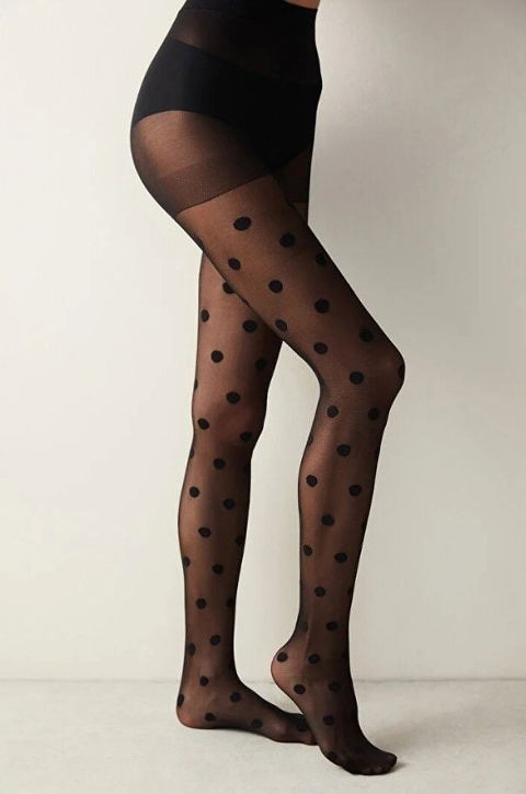 Puantiyeli 15 Denye Bayan Külotlu Çorap Penti 110