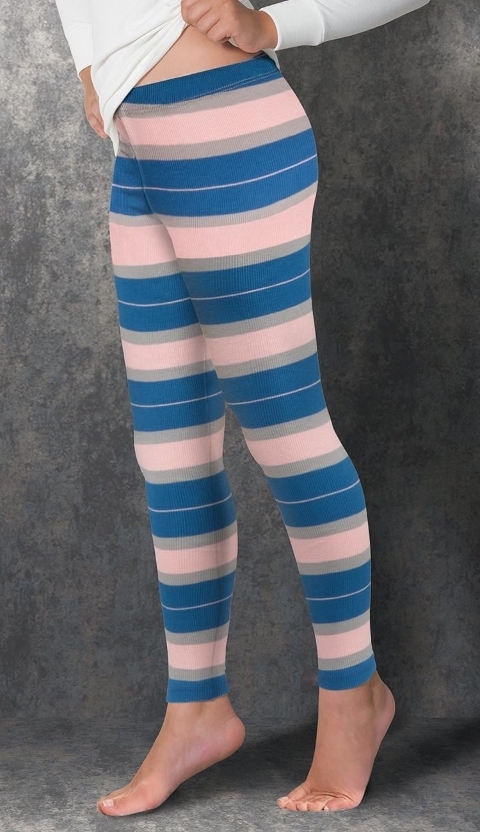 Renkli Çizgili Pamuklu Kız Çocuk Tayt Doreanse 4322