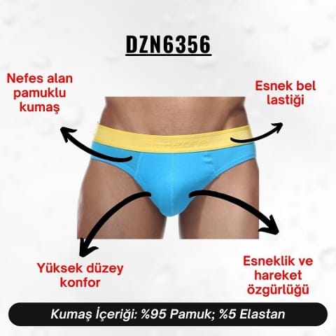 Geniş Lastikli Penye Erkek Slip Darkzone DZN6356 - Görsel