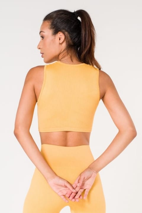 Kalın Askılı Dikişsiz Spor Sütyeni FormActive 1510 - Sarı