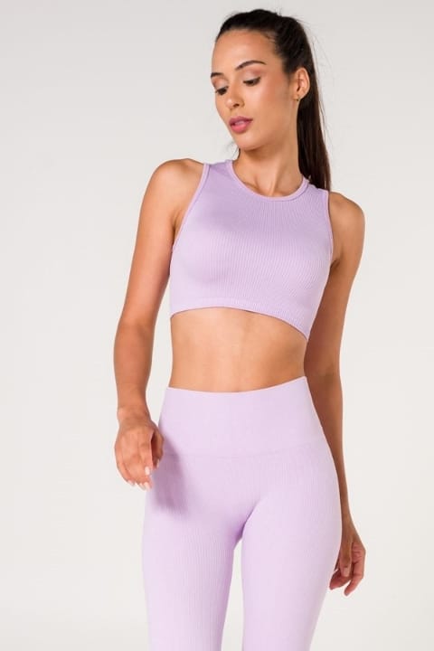 Dantel Detaylı Seamless Fitilli Spor Sütyeni FormActive 1510 - Lila