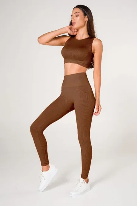 Kalın Askılı Dantelli Seamless Sütyen FormActive 1510 - Kahverengi