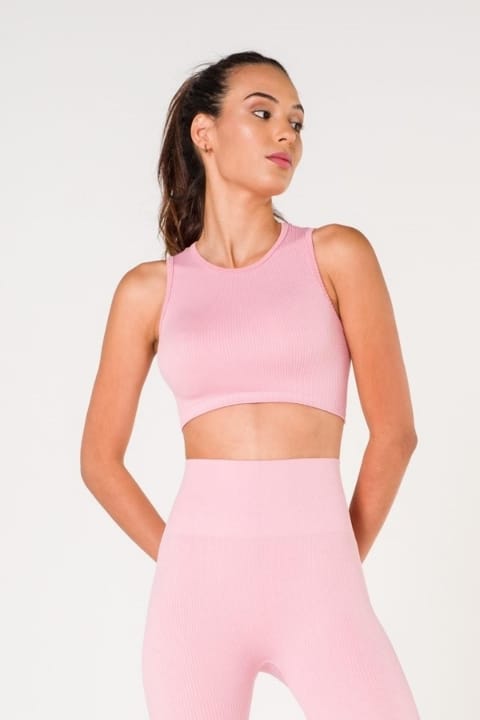 Dantelli Leopar Seamless Fitilli Spor Sütyeni FormActive 1510 - Pembe