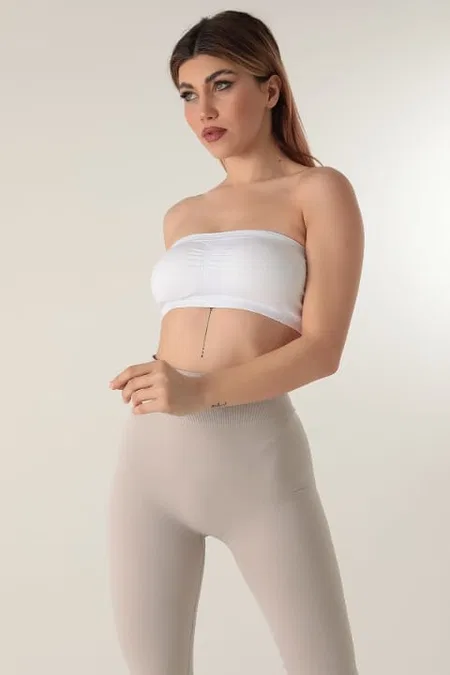 Seamless Straplez Askısız Pedsiz Büstiyer Miorre 999-ZZ0158 - Beyaz