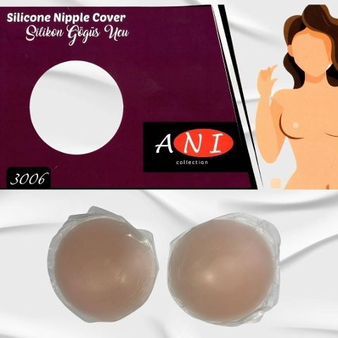 Dantel Detaylı Siyah Silikon Göğüs Ucu Kapatıcı Anı 3006