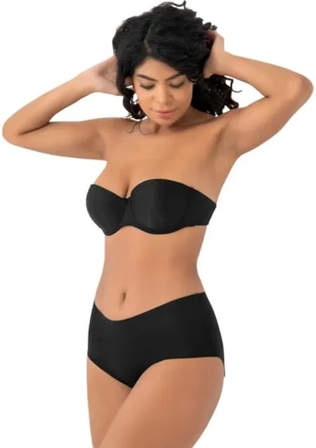 Silikonlu Lazer Kesim Bato Korse Form Angel 3204 - Siyah