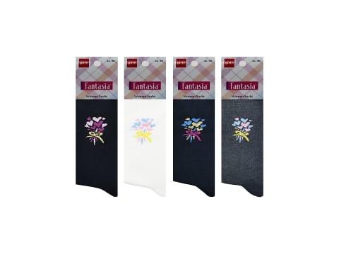 Pamuklu Düşük Denye Kadın Soket Çorap Şirin 0640 - 2