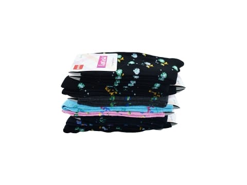 Karışık Renkli Desenli Pamuklu Kadın Soket Çorap Şirin 0640 - Asorti