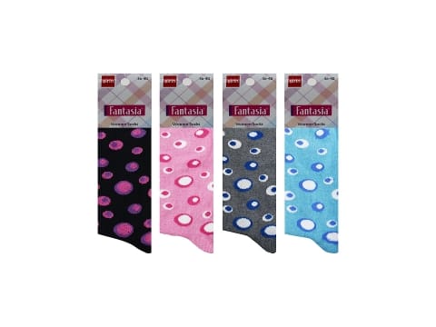 Pamuklu 12'li Soket Çorap Mor Şirin 0640 - 2