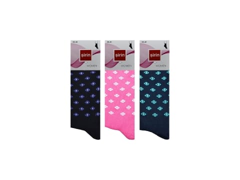 Düşük Denye Mor Desenli Kadın Külotlu Çorap Şirin 4000 - 2