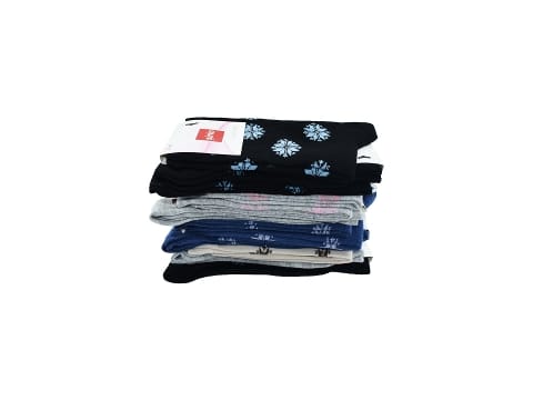 Düşük Denye Mor Penye Desenli Kadın Çorap Şirin 4000 - Asorti