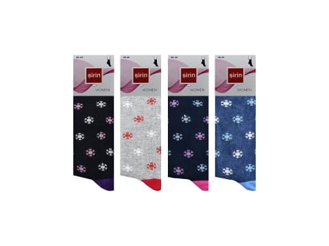 Düşük Denye Desenli Kadın Penye Çorap Şirin 4000 - 2