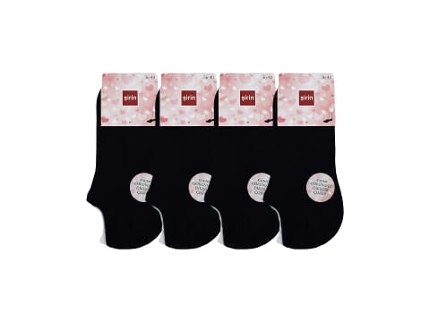 Dikişsiz Penye Kadın Sneakers Çorap Somon Şirin 4027 - 2