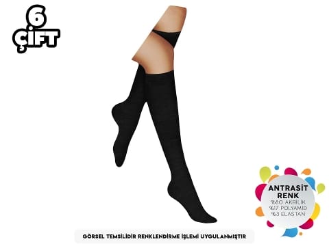 Yün Akrilik Yüksek Kalite Kadın Çorap Şirin 5110