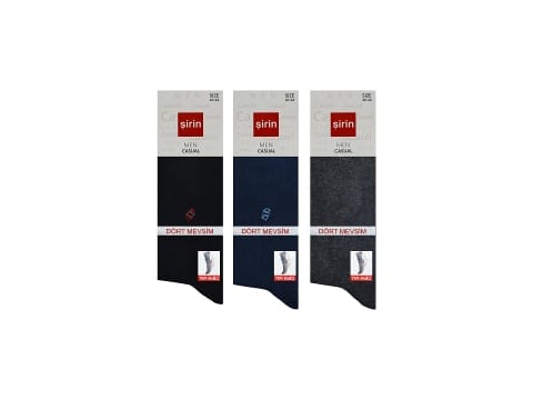 Pamuklu Antibakteriyel Ter Emici Soket Çorap Seti Şirin 7150 - Asorti