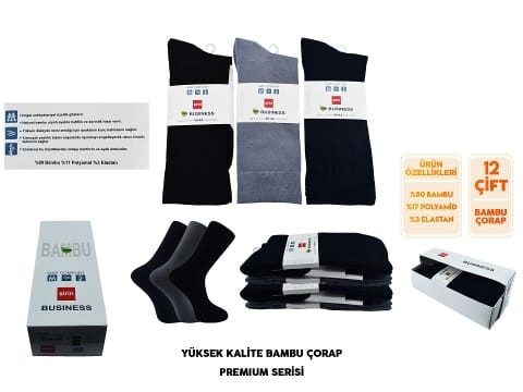 Dikişsiz Pamuklu Erkek Çorap Seti Şirin 7800