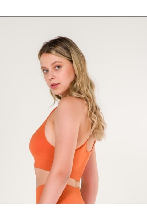 Dikişsiz Sporcu Sütyeni Sırtı Çapraz Askılı FormActive 1610 - Turuncu