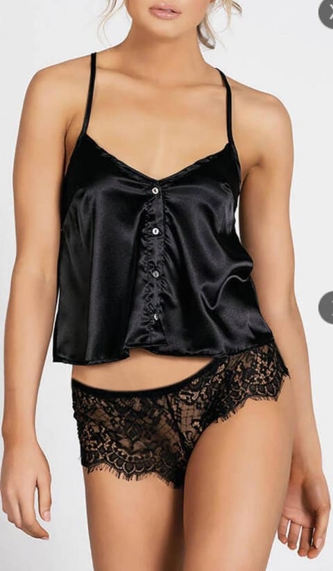 Somon Dantelli Premium Saten Şort Takım Loomerie 567