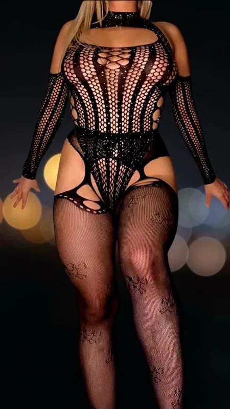 Siyah Dantel Desenli Vücut Çorabı İzabel 7027