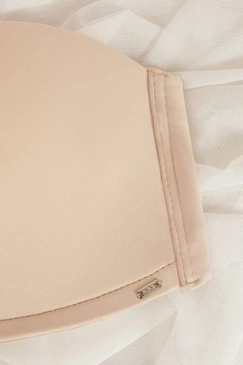 Dantel Detaylı Straplez Balensiz Sütyen NBB 30025 - Vizon