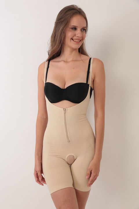 Tam Boy Fermuarlı Korse Yüksek Bel Sistina 753