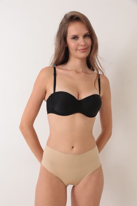 Dikişsiz Lazer Kesim Düşük Bel Tanga Kadın Korse Sistina 736 - Ten